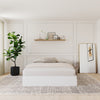 Nordika Queen Platform Bed - White | Grand lit plateforme Nordika - blanc | D08HI1G6
