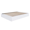 Nordika Queen Platform Bed - White | Grand lit plateforme Nordika - blanc | D08HI1G6