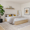 Nordika Queen Storage Platform Bed - Natural Maple | Grand lit plateforme Nordika avec rangement - érable naturel | D08HMGGB