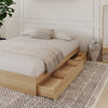 Nordika Queen Storage Platform Bed - Natural Maple | Grand lit plateforme Nordika avec rangement - érable naturel | D08HMGGB