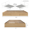 Nordika Queen Storage Platform Bed - Natural Maple | Grand lit plateforme Nordika avec rangement - érable naturel | D08HMGGB