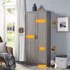 Manhattan Comfort Hopkins Modern Storage Closet - Grey|Armoire de rangement moderne Hopkins de Manhattan Comfort - grise