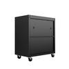 Fortress Textured Metal 31.5" Garage Mobile Cabinet with 2 Adjustable Shelves - Charcoal Grey|Armoire mobile Fortress de Manhattan Comfort de 31,5 po en métal texturé avec 2 tablettes réglables pour le garage - gris anthracite