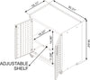 Fortress Textured Metal 31.5" Garage Mobile Cabinet with 2 Adjustable Shelves - White|Armoire mobile Fortress de Manhattan Comfort de 31,5 po en métal texturé avec 2 tablettes réglables pour le garage - blanche