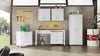 Fortress Textured Metal 31.5" Garage Mobile Cabinet with 2 Adjustable Shelves - White|Armoire mobile Fortress de Manhattan Comfort de 31,5 po en métal texturé avec 2 tablettes réglables pour le garage - blanche