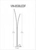 Dainolite Vincent Floor Lamp 34w Matte White White Silicone Diffuser|Lampe à pied Vincent de Dainolite en silicone blanc qui diffuse la lumière, avec fini blanc mat et ampoule de 34 W