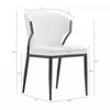 Kirsten Modern Metal Vegan Leather Dining Chair in White - Set of 2 Armoire | Chaise de salle a manger moderne en metal et cuir vegetalien Kirsten, blanc - Lot de 2