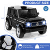 Costway Licensed Mercedes-benz Eqg Kids Ride On Car With Remote Control Detachable Battery Black