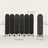 HOMCOM 6 Panel Room Divider, Bohemian Folding Privacy Screen, Black