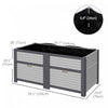 Outsunny Wooden Raised Garden Bed With Storage Doors For Vegetables Grey|Outsunny Lit De Jardin Sureleve En Bois Avec Portes De Rangement