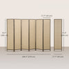 HOMCOM Handwoven 6 Panel Privacy Screen, 6 FT Folding Room Divider, Brown