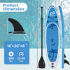 Goplus Small Inflatable Sup Board, Portable Paddle Board With 5d Rings Stand Up Paddle Board For Youth & Adult Blue