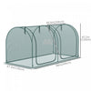 Outsunny 8 X 4ft Crop Cage With Two Zippered Doors And Ground Stakes Green|Outsunny Cage De Culture 8 X 4 Pi Avec Portes Zippees Et 4 Piquets De Sol