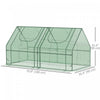 Outsunny 6' X 3' X 3' Mini Greenhouse With 2 Pe/plastic Covers, Dark Green|Outsunny Mini Serre 6' X 3' X 3' Avec 2 Couvertures Pe/plastique Vert Fonce