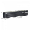 Outsunny 8x1.3x1.5ft Galvanized Raised Garden Bed, Open Bottom, Dark Grey