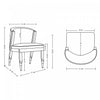 Ola Modern Wood Chenille Dining Chair in Gray - Set of 2 | Chaise de salle a manger Ola en bois moderne avec revetement en chenille grise - Lot de 2