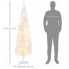 Homcom 6' Prelit Artificial Christmas Tree With Warm White Led Lights|Homcom Arbre De Noel Artificiel Illumine 6 Pi Avec Lumieres Led Blanc Chaud