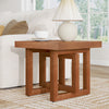 Ethan Rustic Solid Rubberwood End Table,Beige  | Ethan Table d'Appoint Rustique en Bois de Caoutchouc Solide, Beige