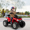 Costway 12v Kids Ride On Atv Electric 4-wheeler Quad 2 Speeds W/ Mp3 & Headlights Red