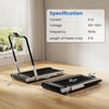 Superfit 3-in-1 Folding Treadmill With Smart Apps Remote Control Led Display And Speakers Silver