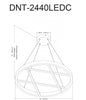 Dainolite Dante LED Chandelier 40w Polished Chrome White Silicone Diffuser Lamp|Lustre Dante de Dainolite en silicone blanc qui diffuse la lumière, avec fini chromé poli et ampoule à DEL de 40 W