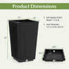 Costway 23" Tall Planters Set Of 2 Rattan Wicker Plant Pot Self-watering Tree Pot Black