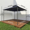 Outsunny 10' x 10' Gazebo, Soft Top Garden Gazebo w/ 2-Tier Roof, Navy Blue