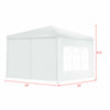 Costway 10'x10' Canopy Gazebo Party Wedding Event Tent Heavy Duty Side Walls