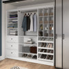 Bestar Versatile 86 W Closet Organization System with Drawers - White|Système d’organisation de garde-robe Versatile de Bestar de 86 po (L) avec tiroirs - blanc