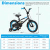 Costway 14" Kids Bike With Adjustable Saddle Handlebar Removable Training Wheels Handbrake Black