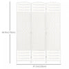 Homcom Folding Room Divider 5.6 Ft Privacy Screen Panel|Homcom Separateur De Piece Pliable A 4 Panneaux De 5,6 Pi