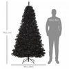 Homcom 7ft Artificial Christmas Tree With 1346 Branch Tips, Black |Homcom Arbre De Noel Artificiel De 7 Pieds Avec 1346 Pointes De Branches, Noir