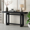 Ethan 59.1'' Triple Rectangle Design Painted Entryway Table with Pine Wood Legs,Black Sofa Table  | Table d'entree peinte Ethan 59,1'' avec design rectangulaire triple et pieds en bois de pin, noire