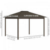 Outsunny 10' X 12' Hardtop Gazebo Canopy With Galvanized Steel Roof, Aluminum Frame, Permanent Pavil|Outsunny 10' X 12' Tonnelle D'exterieur A Toit Rigide Gazebo Avec Cadre En Aluminium Parois Laterale