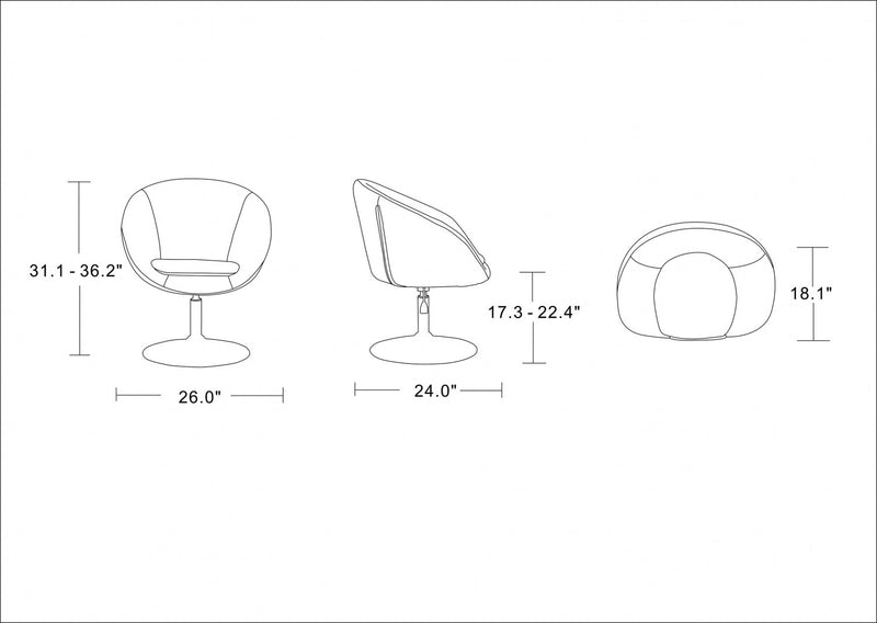 Hopper Modern Upholstered Swivel Lounge Chair in Teal - Set of 2 Accent Chair