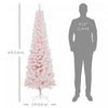 Homcom Snow Flocked Pencil Christmas Tree Slim Artificial Christmas Tree|Homcom Arbre De Noel Artificiel Fin Floque De Neige Artificielle 6pi