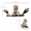Homcom Halloween Animated Mummy, Half-body Scary Halloween Decoration