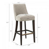 Beever Modern Wood Upholstered Chenille Barstool in Taupe | Tabouret de bar moderne en bois Beever avec revetement en chenille taupe