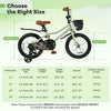 Costway 16" Kid's Bike With Training Wheels Adjustable Handlebar & Seat Handbrake Green
