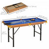 Soozier 55" Portable Mini Billiard Table, Foldable Pool Table, Blue