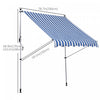 Outsunny 6.6'x5' Manual Retractable Patio Awning Window Door Sun Shade Deck Canopy Shelter Water Res|Outsunny Store Banne Manuel Retractable Inclinaison Reglable Installation Rapide Metal Alu Polyester
