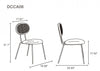 Jardin Industry Chic Cane Back Upholstered Dining Chair in Oatmeal and Natural - Set of 4 | Chaise de salle a manger Jardin Industry Chic avec dossier en cannage et assise rembourree, coloris flocon d’avoine et naturel – Lot de 4
