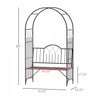 Outsunny 43" Garden Arbor Bench Trellis