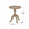 Roberta Traditional Side Table With Spider-leg Base, Driftwood | Table D’appoint Traditionnelle Roberta Avec Piètement En Pattes D’araignée, Finition Bois Flotté