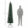 Homcom 7.5ft Artificial Snow Dipped Pencil Christmas Tree Green|Homcom 7.5ft Artificielle Neige Crayon Trempe Sapin De Noel Vert
