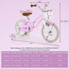 Costway 14" Kid's Bike With Removable Training Wheels & Basket For 3-5 Years Old Purple