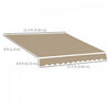 Outsunny 13' X 8' Retractable Awning Replacement Canvas, Beige