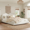 Acheson Upholstered Bed with Soft Linen Headboard,Queen Size - Beige | Lit Acheson Rembourre avec Tete de Lit en Lin Doux, Taille Queen - Beige