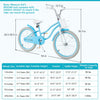 Prorider 20" Kids Bike With Height Adjustable Handlebar & Seat Hand Brake & Coaster Brake Blue