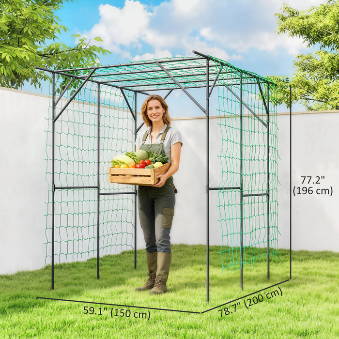 Outsunny 6.4FT Tall Garden Arch Trellis, Plant Support Trellis Archway